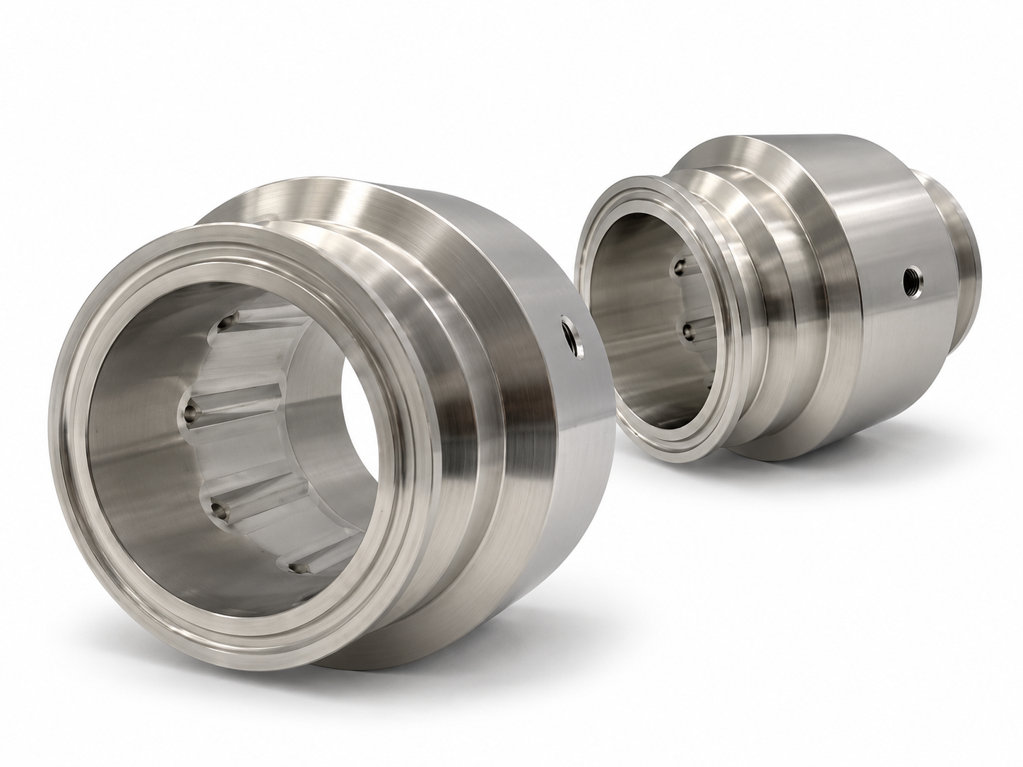 Two representative Haygor HAN annular flow-thru diaphragm seal views showing the center process passage