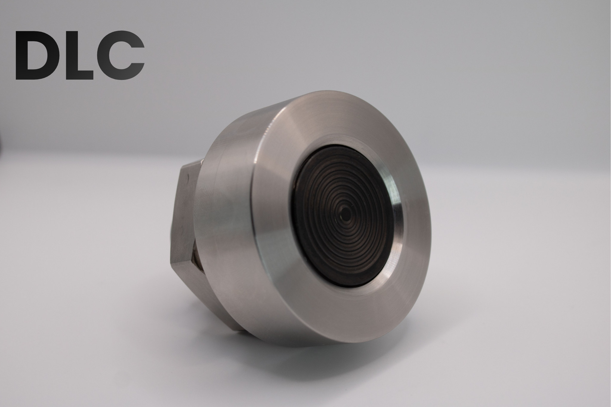 Haygor diaphragm seal with a dark DLC-coated diaphragm, labeled DLC.