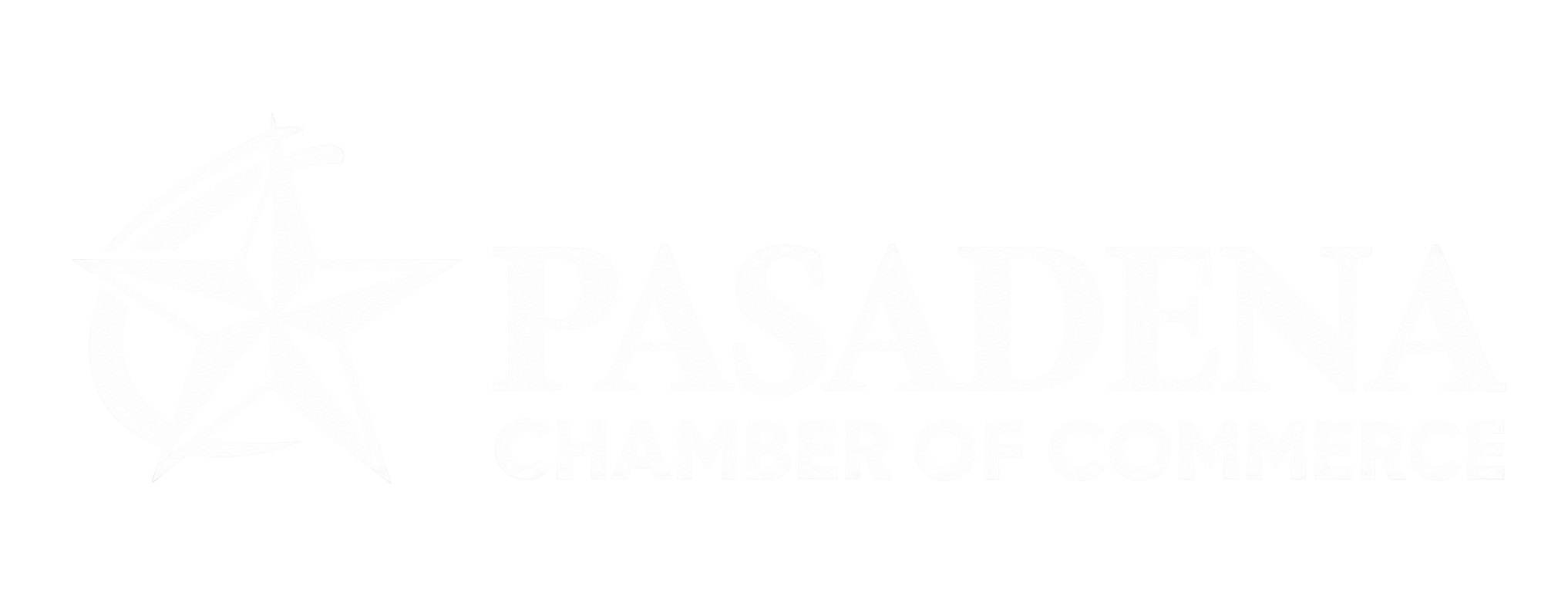 White Pasadena Chamber Logo, Transparent Background